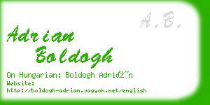 adrian boldogh business card